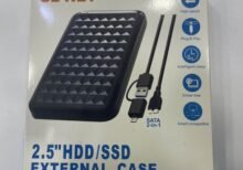 Boîtier externe (rack) 2.5" HDD/SSD USB + Type C