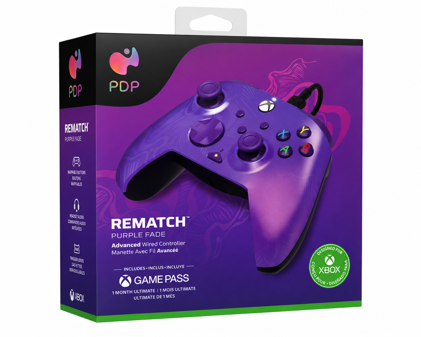 PDP REMATCH Purple Fade – Manette Filaire Xbox-pc
