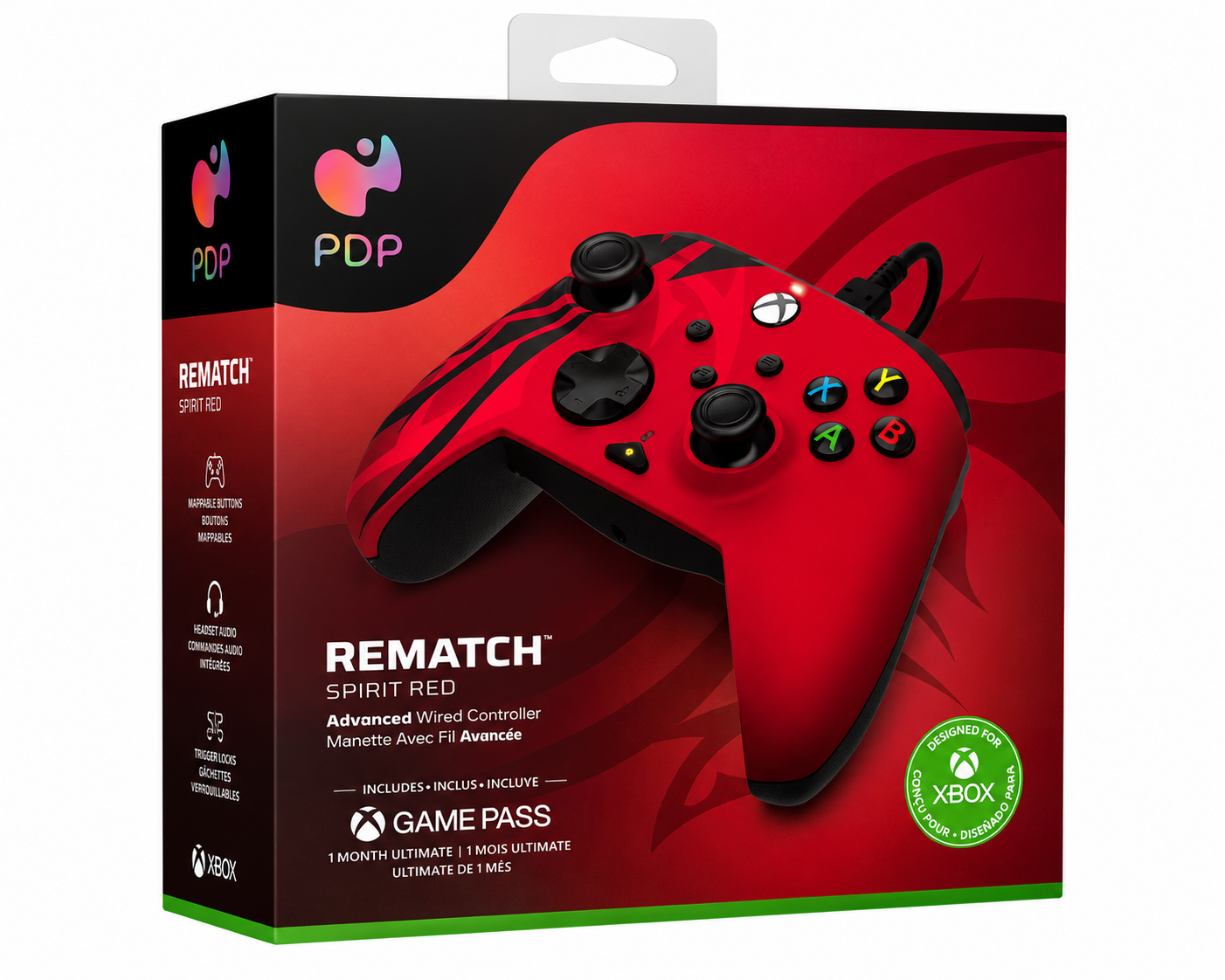 PDP REMATCH Spirit Red – Manette Filaire Xbox-pc